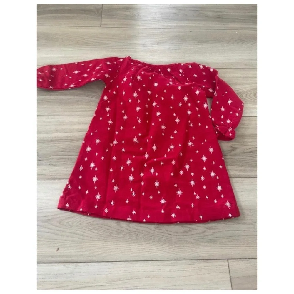Petite‎ Plume Christmas Red Star Print Baby Night gown dress 6-12 Months